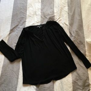 long sleeve black cable and gauge shirt